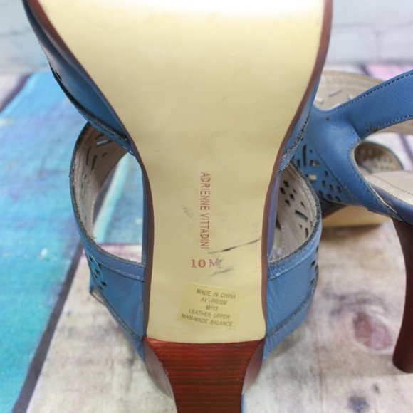 Adrienne Vittadini Slingback Heels Sandals Sz 10 M - Picture 8 of 9